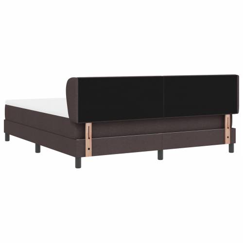 Box Spring Krevet s Madracem Tamnosmeđi 180x200 cm Tkanina Cijena