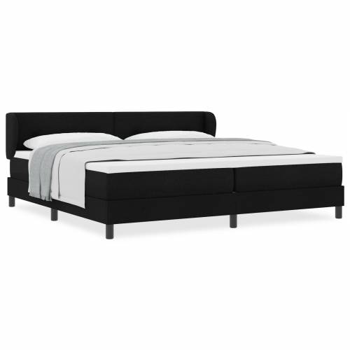 Krovni krevet s madracem Crna 200x200 cm Tkanina Cijena