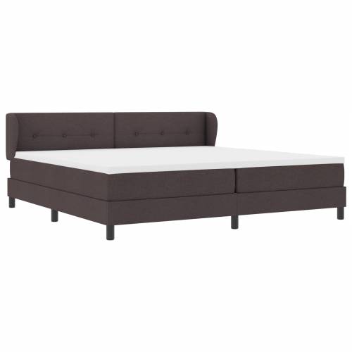 Box Spring Krevet s Madracem Tamno Smeđa 200x200 cm Tkanina Cijena