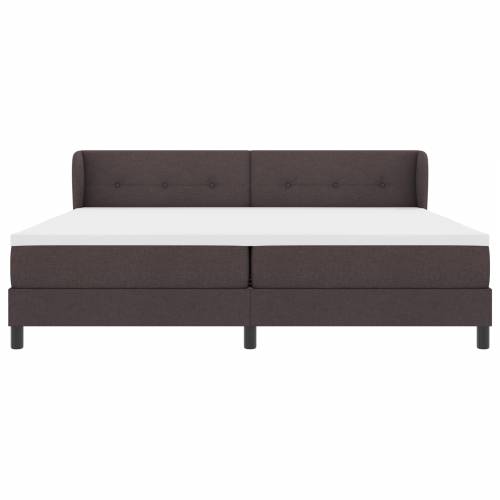 Box Spring Krevet s Madracem Tamno Smeđa 200x200 cm Tkanina Cijena