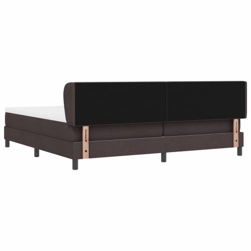 Box Spring Krevet s Madracem Tamno Smeđa 200x200 cm Tkanina Cijena