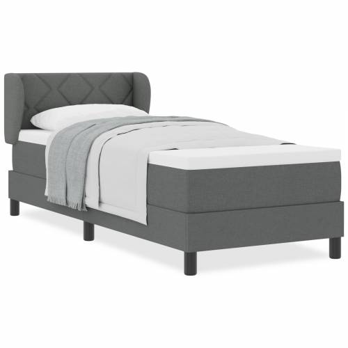 Box Spring Krevet s Madracem Tamno Siva 80x200 cm Tkanina Cijena