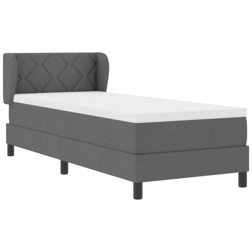 Box Spring Krevet s Madracem Tamno Siva 80x200 cm Tkanina Cijena