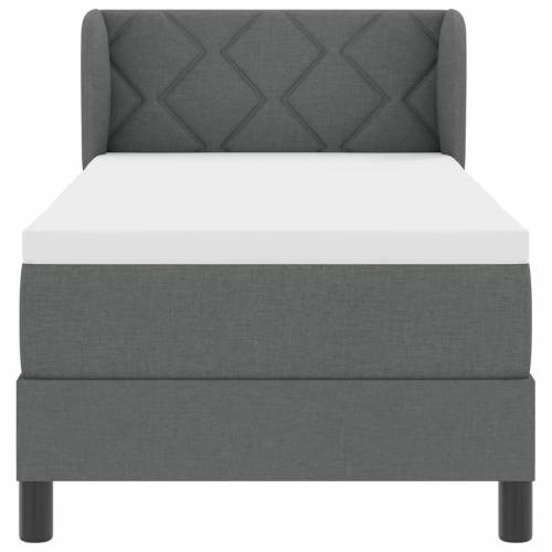 Box Spring Krevet s Madracem Tamno Siva 80x200 cm Tkanina Cijena