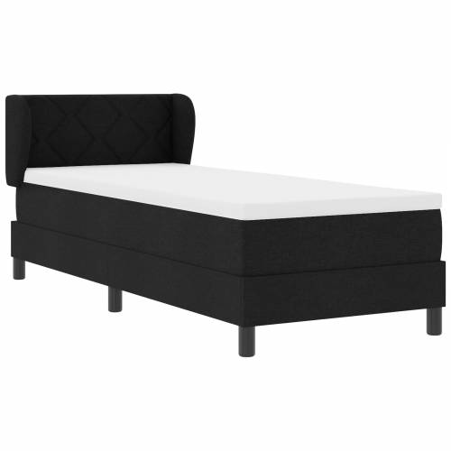 Krevet s opružnom podlogom i madracem Crna 80x200 cm Tkanina Cijena