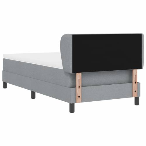 Krevet na okvir s madracem Svjetlosiva 90x190 cm Tkanina Cijena