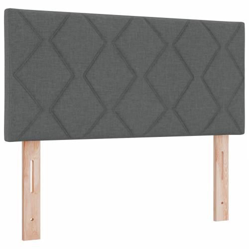 Okvir za krevet s madracem Tamnosiva 90x190 cm Tkanina Cijena