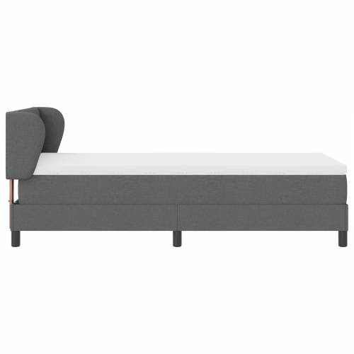 Okvir za krevet s madracem Tamnosiva 90x190 cm Tkanina Cijena