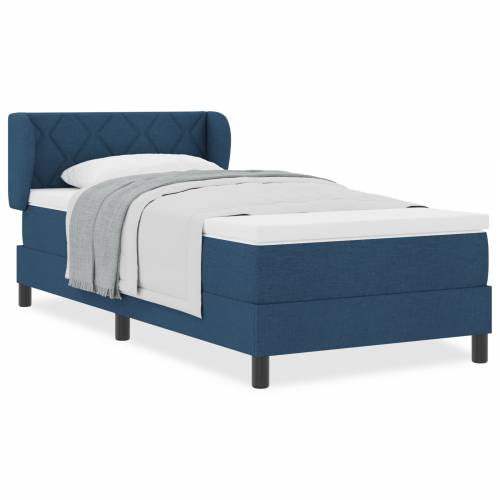 Box Spring Krevet s Madracem Plavi 90x190 cm Tkanina Cijena