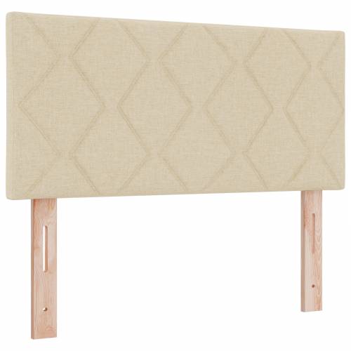 Kutna Postelja s Madracem Krem 100x200 cm Tkanina Cijena