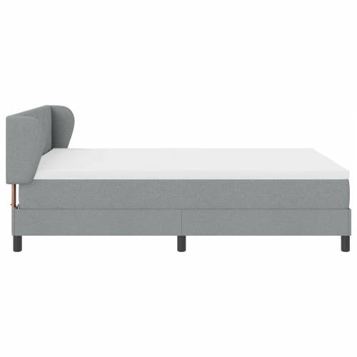 Box Spring Krevet s Madracem Svijetlosiva 140x190 cm Tkanina Cijena