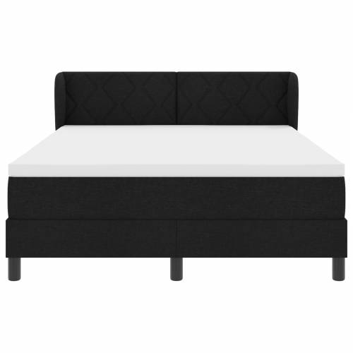 Box Spring Krevet s Madracem Crni 140x190 cm Tkanina Cijena