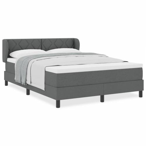 Box Spring Krevet s Madracem Tamno Sivi 140x200 cm Tkanina Cijena