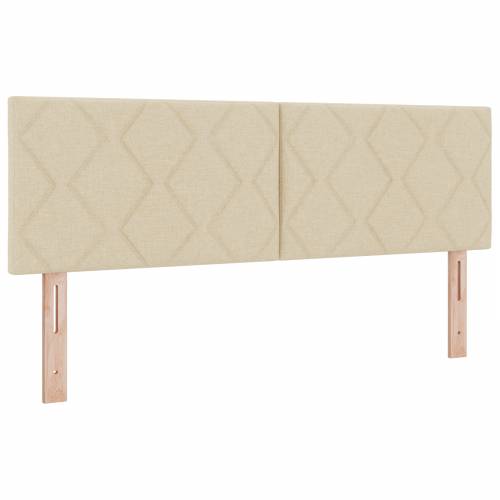 Krevet s podnom oprugom s madracem krem 160x200 cm tkanina Cijena