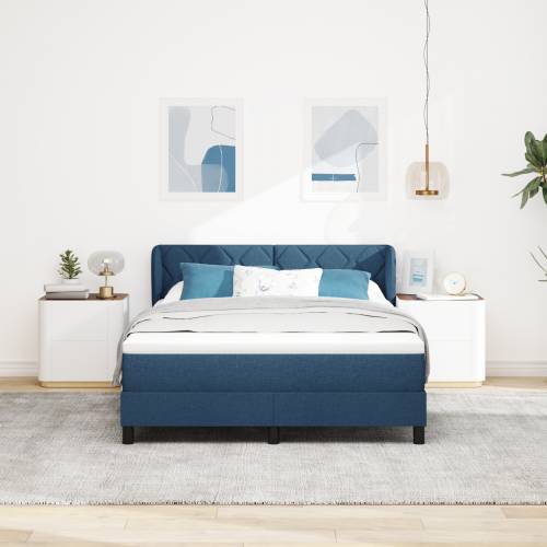Boxspring krevet s madracem plavi 160x200 cm tkanina Cijena