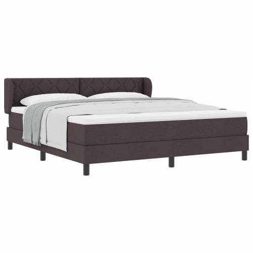 Box Spring Krevet s Madracem Tamnosmeđi 180x200 cm Tkanina Cijena