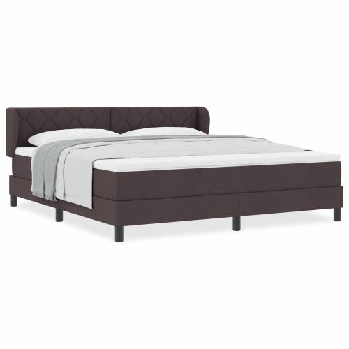 Box Spring Krevet s Madracem Tamnosmeđi 180x200 cm Tkanina Cijena