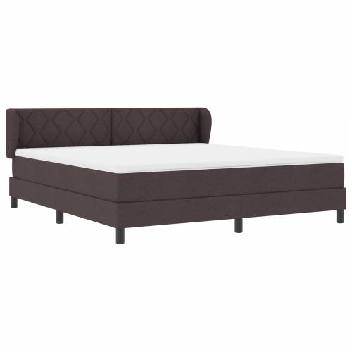 Box Spring Krevet s Madracem Tamnosmeđi 180x200 cm Tkanina Cijena