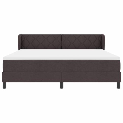 Box Spring Krevet s Madracem Tamnosmeđi 180x200 cm Tkanina Cijena