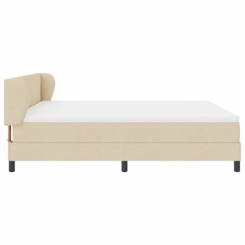 Box Spring Krevet s Madracem Krem 180x200 cm Tkanina Cijena