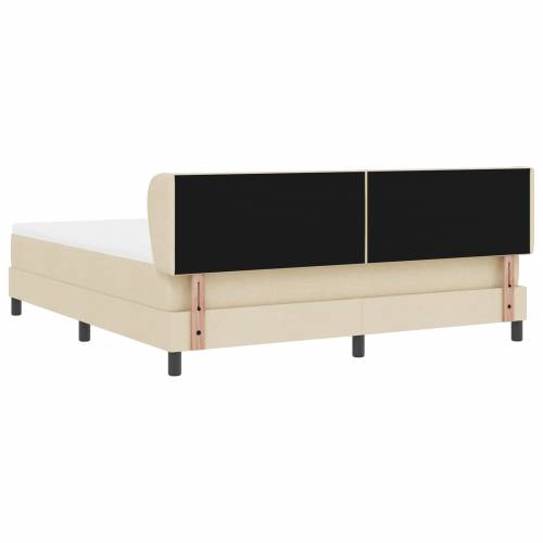 Box Spring Krevet s Madracem Krem 180x200 cm Tkanina Cijena