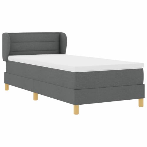 Box Spring Krevet s Dušekom Tamnosiva 80x200 cm Tkanina Cijena