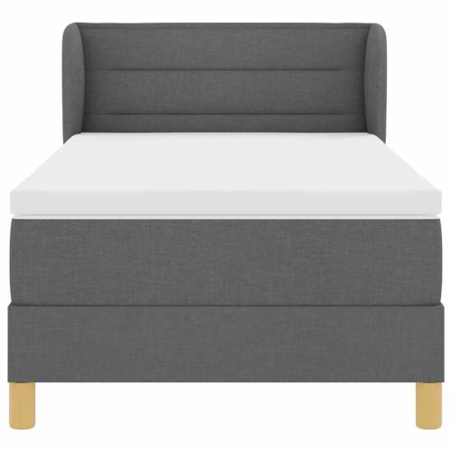 Box Spring Krevet s Dušekom Tamnosiva 80x200 cm Tkanina Cijena