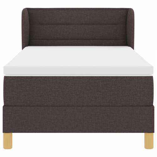 Box Spring krevet s madracem - Tamnosmeđi, 80x200 cm, Tkanina Cijena