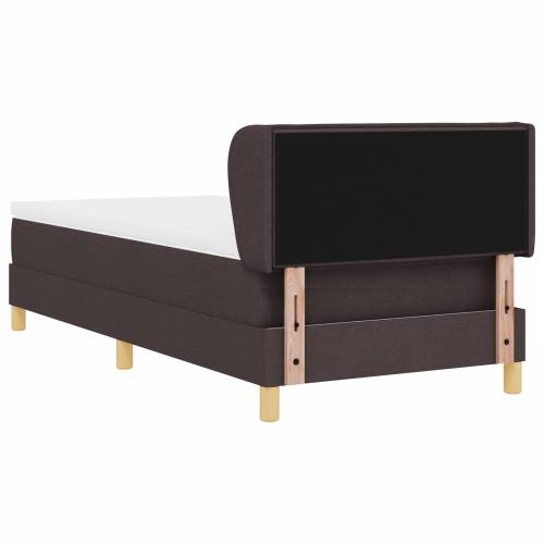 Box Spring krevet s madracem - Tamnosmeđi, 80x200 cm, Tkanina Cijena