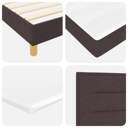 Box Spring krevet s madracem - Tamnosmeđi, 80x200 cm, Tkanina Cijena