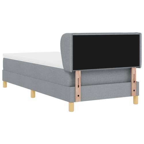 Box Spring Krevet s Madracem Svjetlosiva 100x200 cm Tkanina Cijena