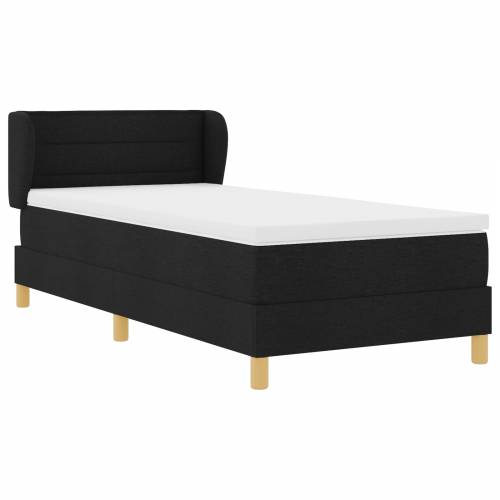 Box Spring krevet s madracem Crna 100x200 cm Tkanina Cijena