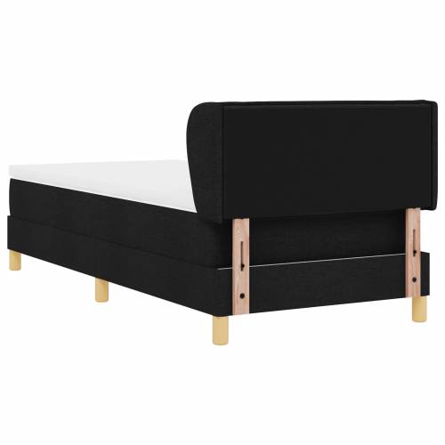 Box Spring krevet s madracem Crna 100x200 cm Tkanina Cijena