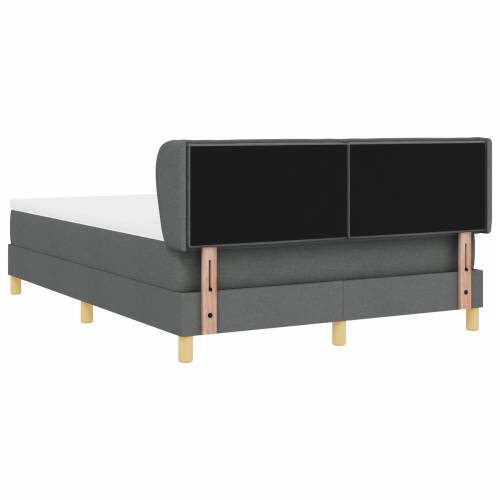 Box Spring Krevet s Madracem Tamno Siva 140x190 cm Tkanina Cijena