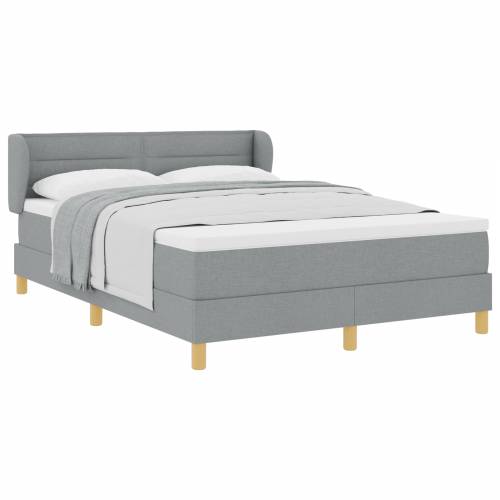 Tapan bed s madracem svjetlosivo 140x200 cm tkanina Cijena
