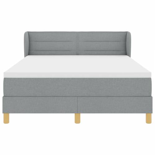 Tapan bed s madracem svjetlosivo 140x200 cm tkanina Cijena