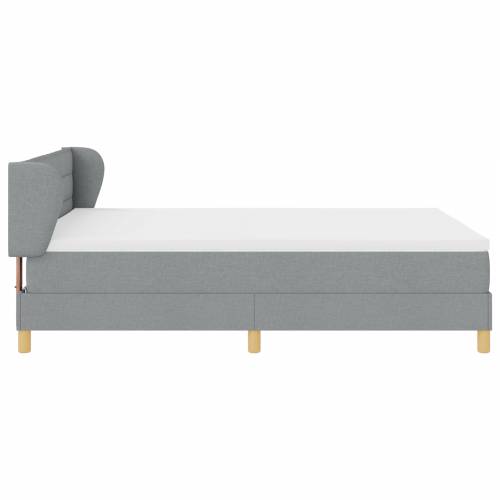 Tapan bed s madracem svjetlosivo 140x200 cm tkanina Cijena