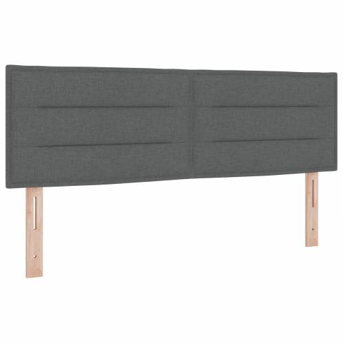 Krevet s opružnim madracem Tamno siva 140x200 cm Tkanina Cijena
