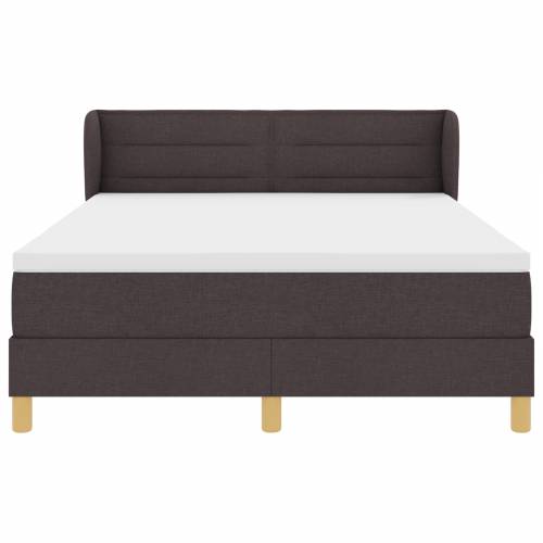 Box Spring Krevet s Madracem Tamnosmeđi 140x200 cm Tkanina Cijena