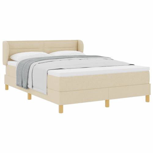 Box Spring Krevet s Madracem Krem 140x200 cm Materijal Cijena