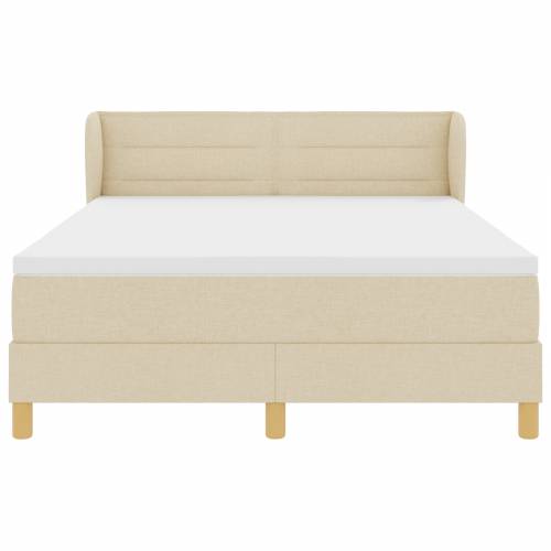 Box Spring Krevet s Madracem Krem 140x200 cm Materijal Cijena