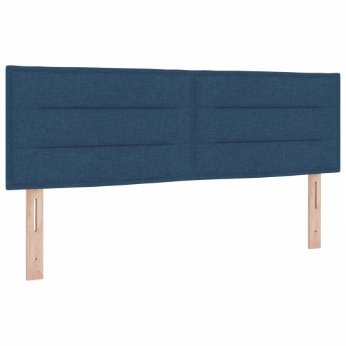 Plavi Box Spring krevet s madracem – 140x200 cm Tkanina Cijena