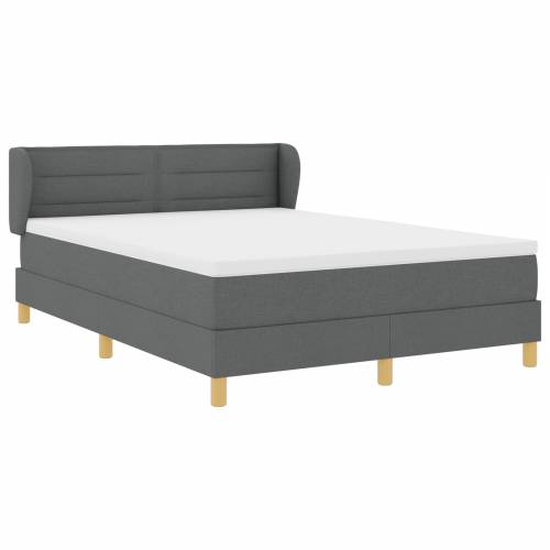 Box Spring Krevet s Madracem Tamno Siva 160x200 cm Tkanina Cijena