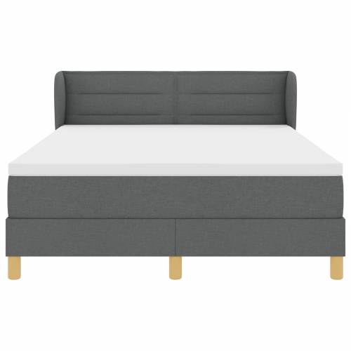 Box Spring Krevet s Madracem Tamno Siva 160x200 cm Tkanina Cijena