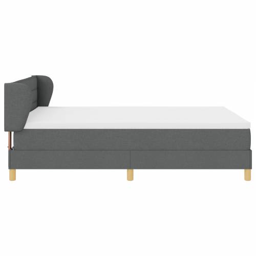 Box Spring Krevet s Madracem Tamno Siva 160x200 cm Tkanina Cijena
