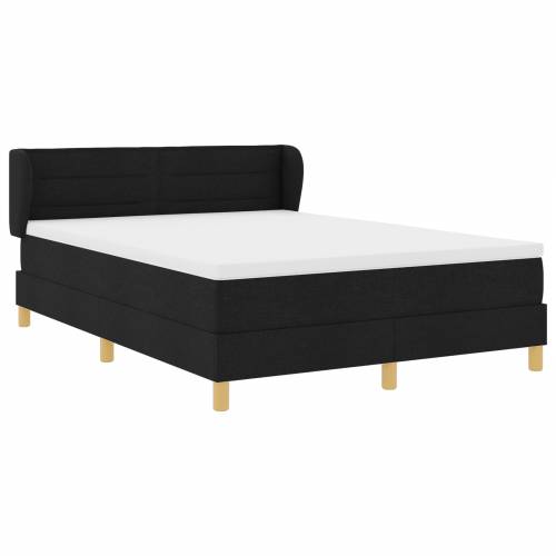 Box Spring Krevet s Madracem - Crna, 160x200 cm, Tkanina Cijena