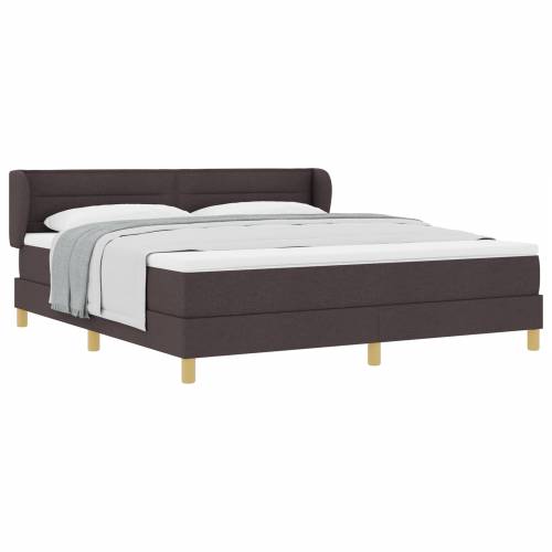 Box Spring krevet s madracem u tamnosmeđoj boji, 180x200 cm, tkanina Cijena