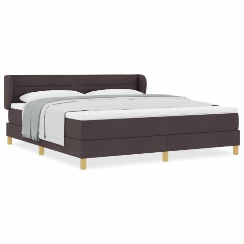 Box Spring krevet s madracem u tamnosmeđoj boji, 180x200 cm, tkanina Cijena