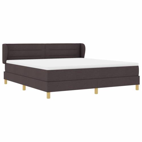 Box Spring krevet s madracem u tamnosmeđoj boji, 180x200 cm, tkanina Cijena