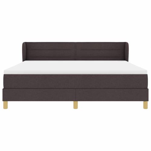 Box Spring krevet s madracem u tamnosmeđoj boji, 180x200 cm, tkanina Cijena